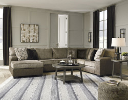 Ashley Abalone 3pc Sectional with C...