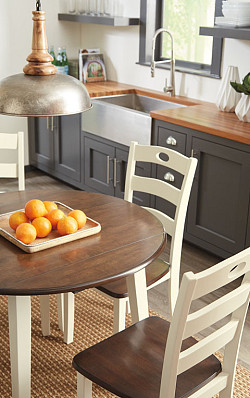 Ashley 5 Piece Round Drop Leaf Tabl...