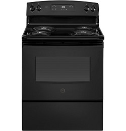 GE 30" Coil Top Electric Range - Bl...