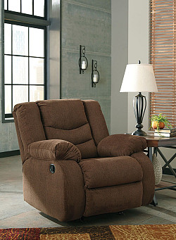 Ashley Tulen Chocolate Rocker Recli...